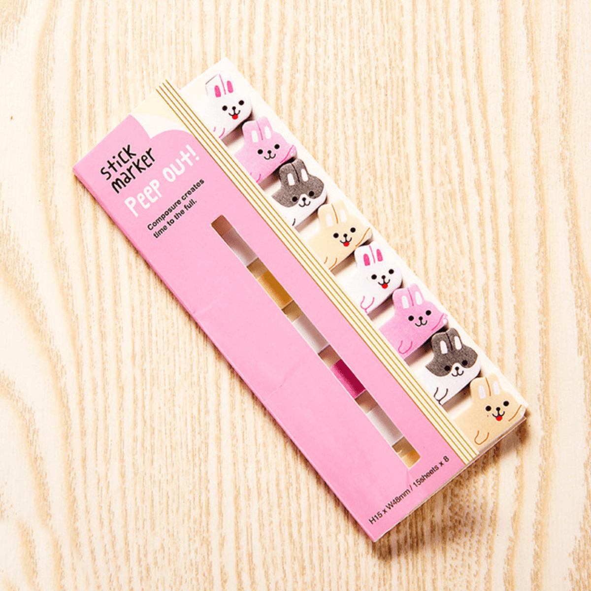 Cute Baby Animal Stick Book-Marker Peep Out Page Tabs 5 Design Set - SkoopMarket
