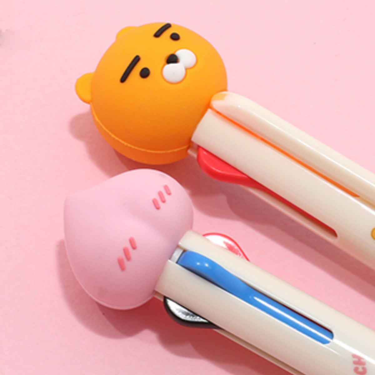 KAKAO FRIENDS 3D Toy 4 Colors Figure 4-in-1 Retractable Multicolor Ballpoint Pens - SkoopMarket