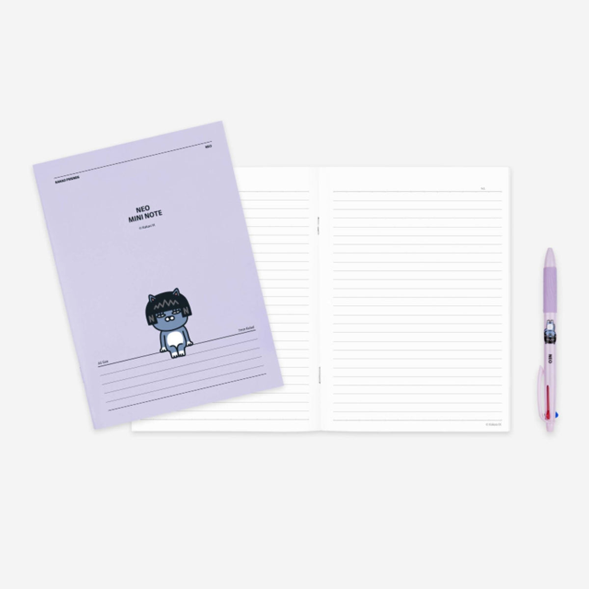 KAKAO FRIENDS A5 7mm Ruled Mini Note Notebook - SkoopMarket