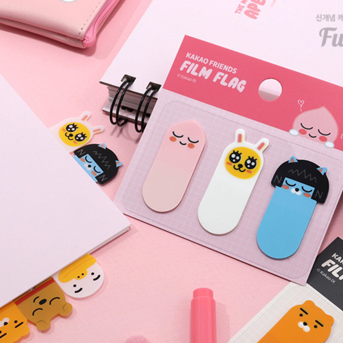 KAKAO FRIENDS Cute Character Book Page Film Flags Tabs Markers - SkoopMarket