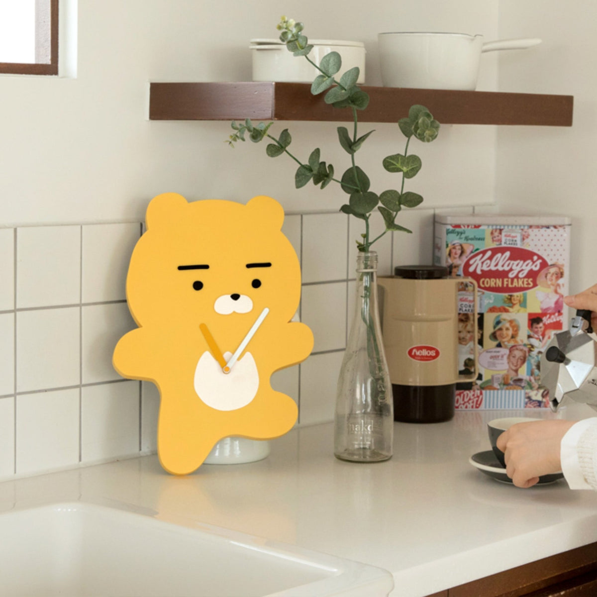 KAKAO FRIENDS Cute Character Wall Clock (RYAN) - SkoopMarket