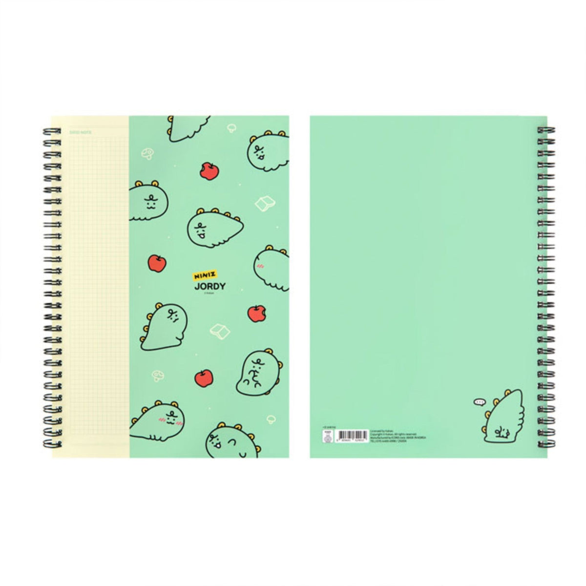 KAKAO FRIENDS Jordy Graph Ruled Spiral Spring Note Grid Notebook - SkoopMarket