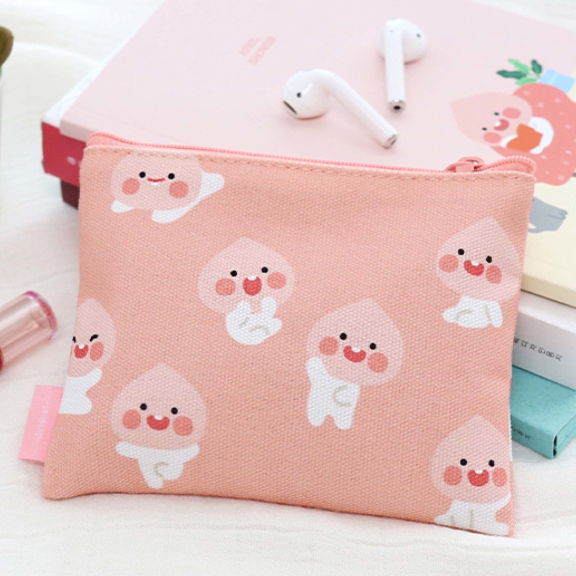 KAKAO FRIENDS Slim Travel Cosmetic Makeup Zipper Beauty Bag Mini Pattern Pouch - SkoopMarket