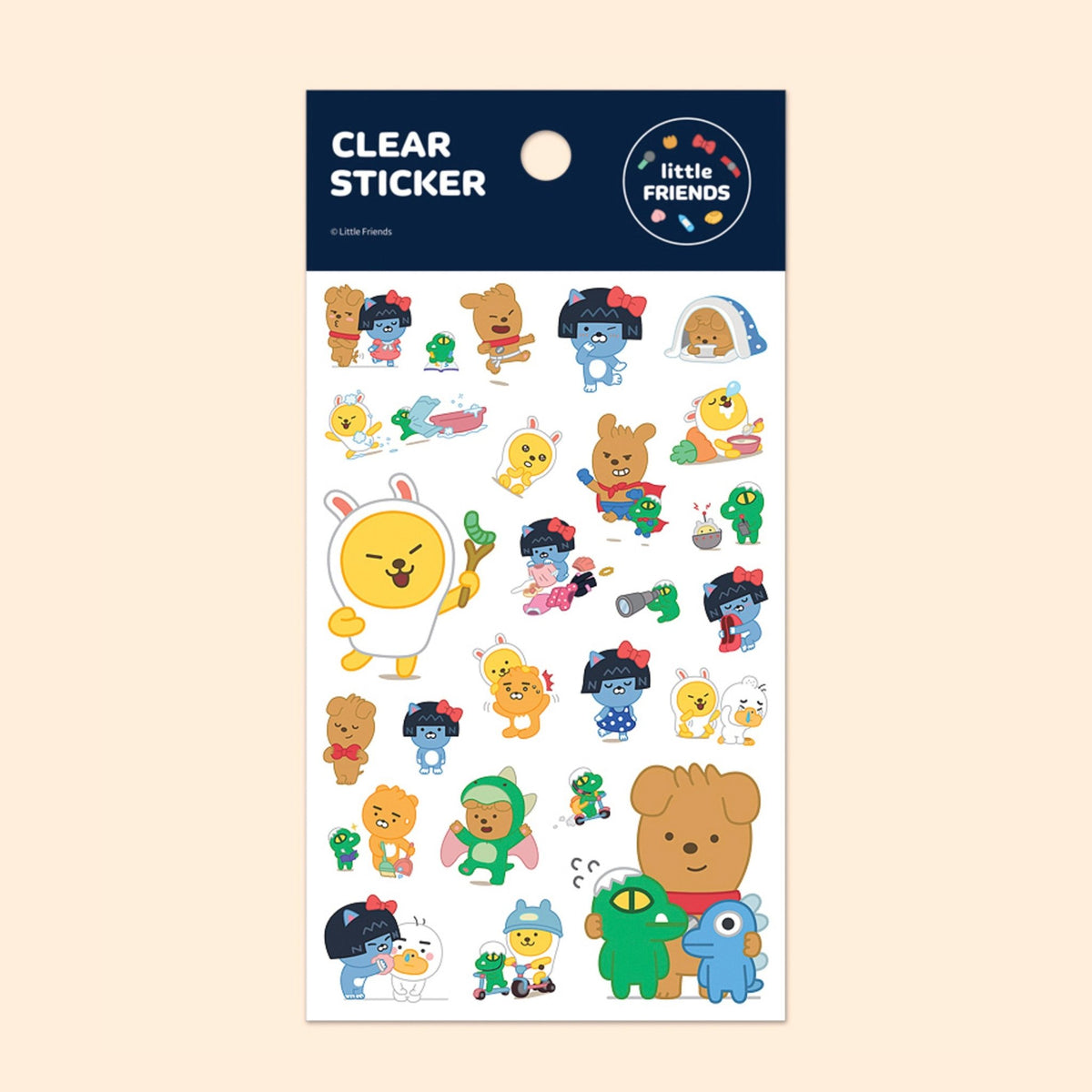 little FRIENDS Cute Character Clear Sticker Pack for Kids - SkoopMarket