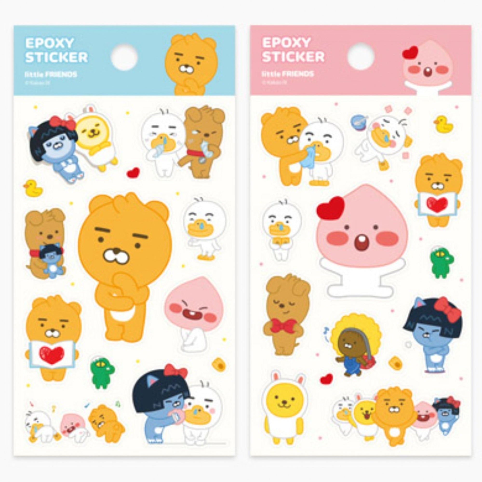 little FRIENDS Cute Character Epoxy Sticker Pack for Kids - SkoopMarket