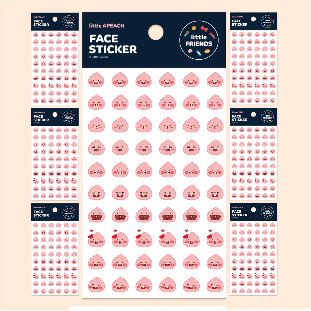 little FRIENDS Cute Character Face Stickers Pack for Kids - SkoopMarket