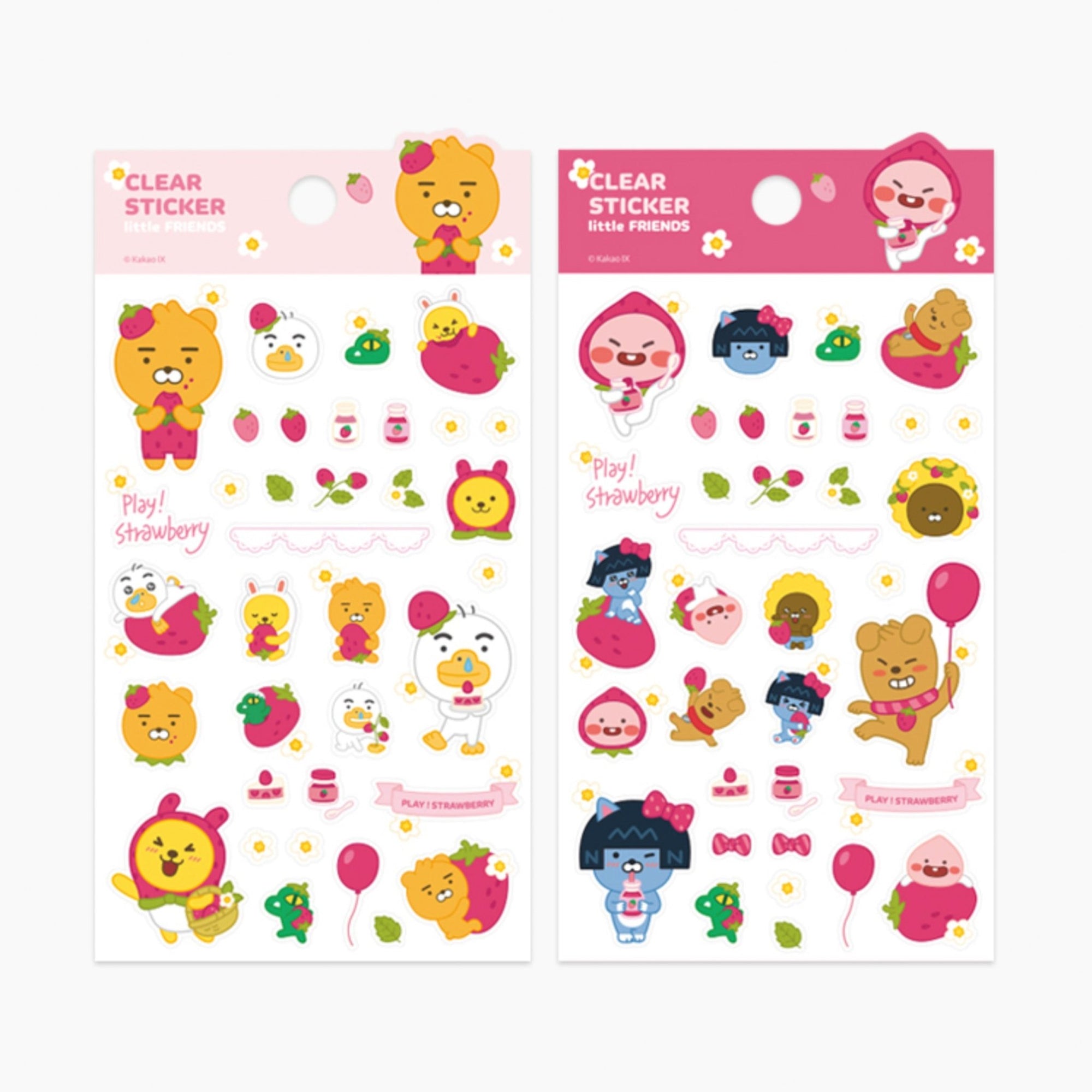 little FRIENDS Cute Character Strawberry Sticker Pack for Kids - SkoopMarket